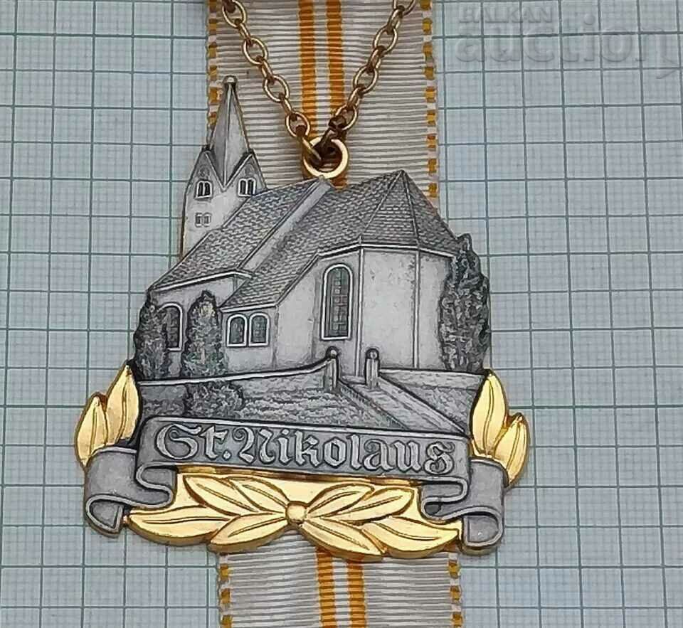 1972 GERMANIA BISERICA SFÂNTUL NICOLAE MEDALIA DE MARȚ POPORULUI cu preț 10.00 BGN | € 5.11