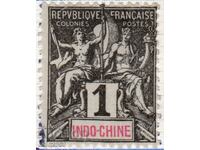 Френски Индо Китай-1892-Редовна-Колониална  Алегория,MLH