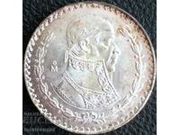 Mexic 1 Peso 1962 16g Patină de argint
