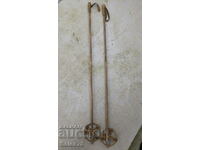 Old antique ski poles