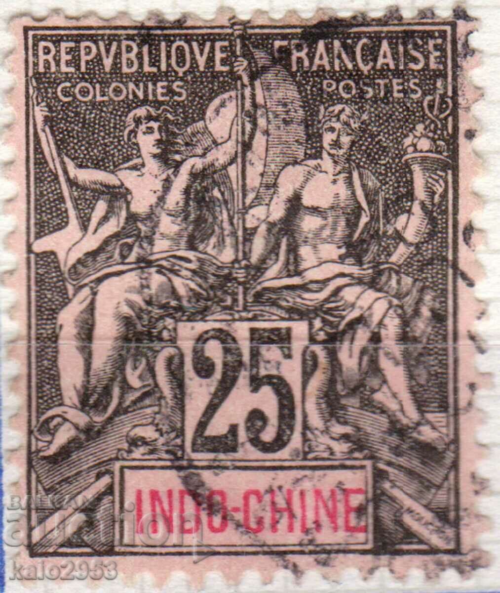 French Indo China-1892-Regular-Colonial Allegory, γραμματόσημο