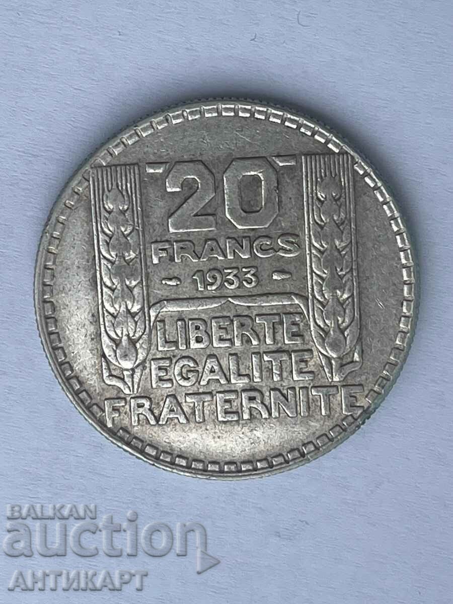 #2 Ασημένιο νόμισμα 20 Φράγκα Γαλλία 1933 Ασήμι