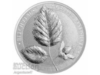 SILVER 1 OZ 2023 GERMANY - MYTHICAL FOREST BEECH LEAF