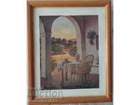 Beautiful picture print, wooden frame