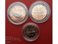 Greece-lot 3 euro coins 2004 in capsules