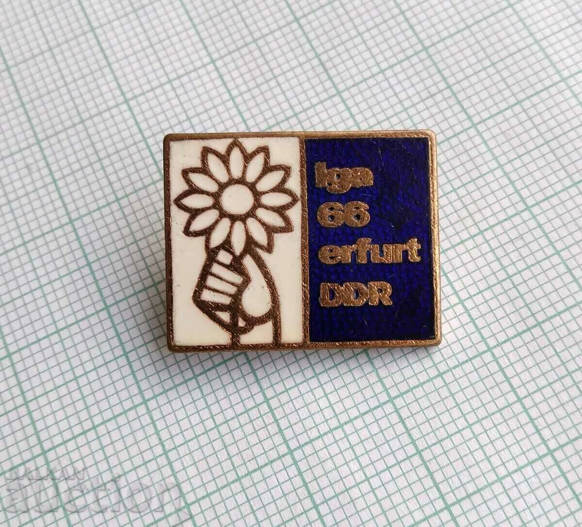 16227 International Horticultural Fair 1966 Erfurt GDR enamel with price 3.00 BGN | € 1.53