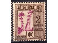 Franse/Guadeloupe-1928-Additional payment-palm avenue, MLH