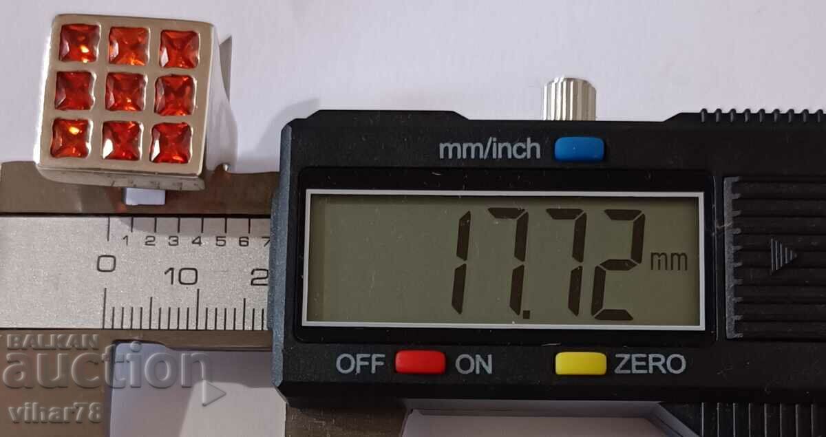 Ασημένιο δαχτυλίδι με γρανάτη - 5 Ασημένιο δαχτυλίδι με γρανάτη - 5