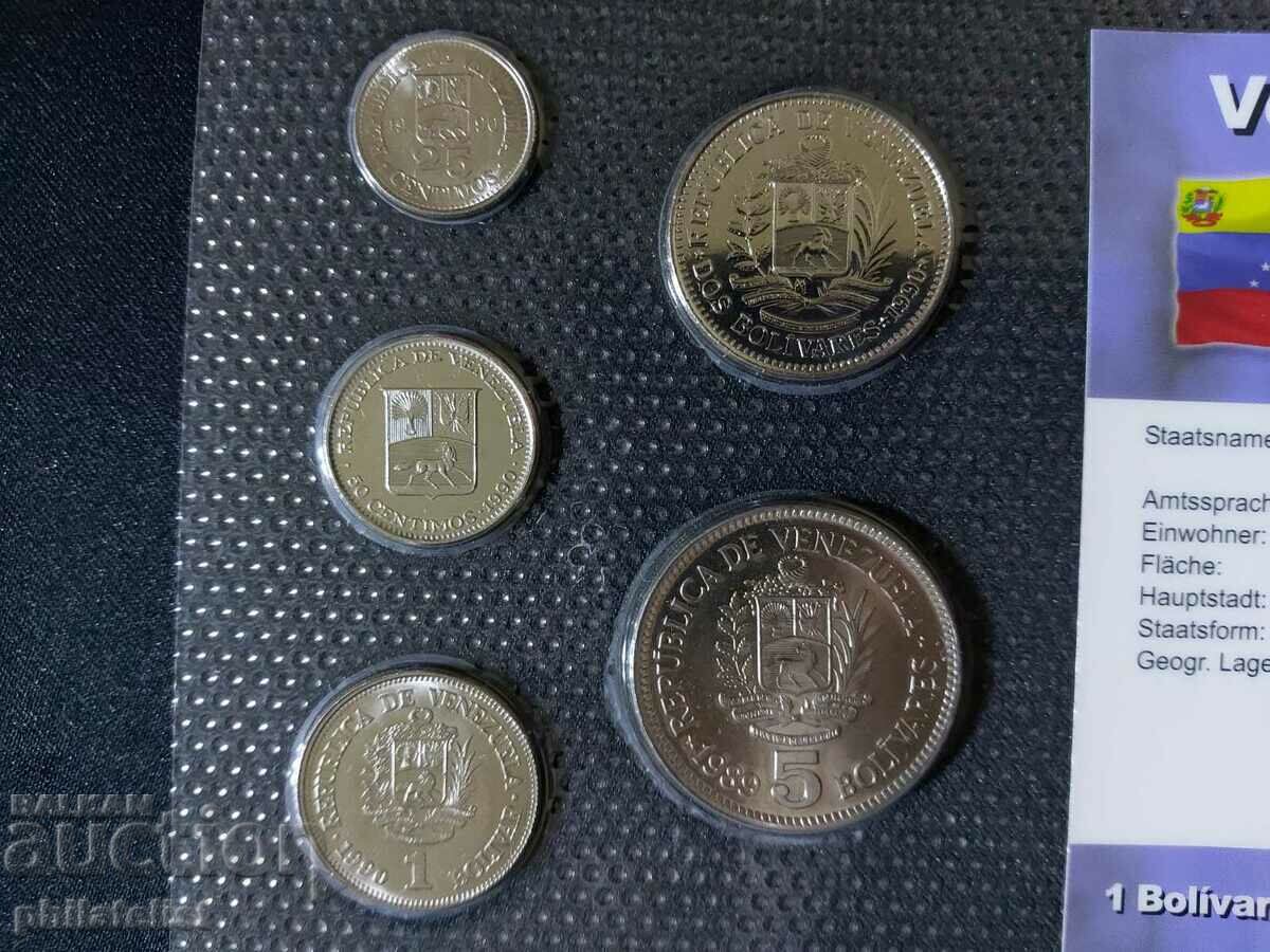 Venezuela 1989-1990 - complete set of 5 coins with price 22.00 BGN | € 11.25