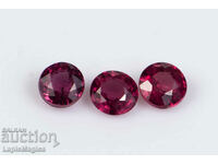 3 ruby 0.33ct 2.5mm untreated round cut #3