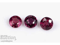 3 ruby 0.39ct 2.5mm untreated round cut #5