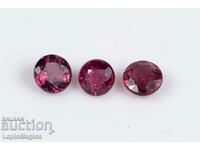 3 ruby 0.40ct 2.5mm untreated round cut #7