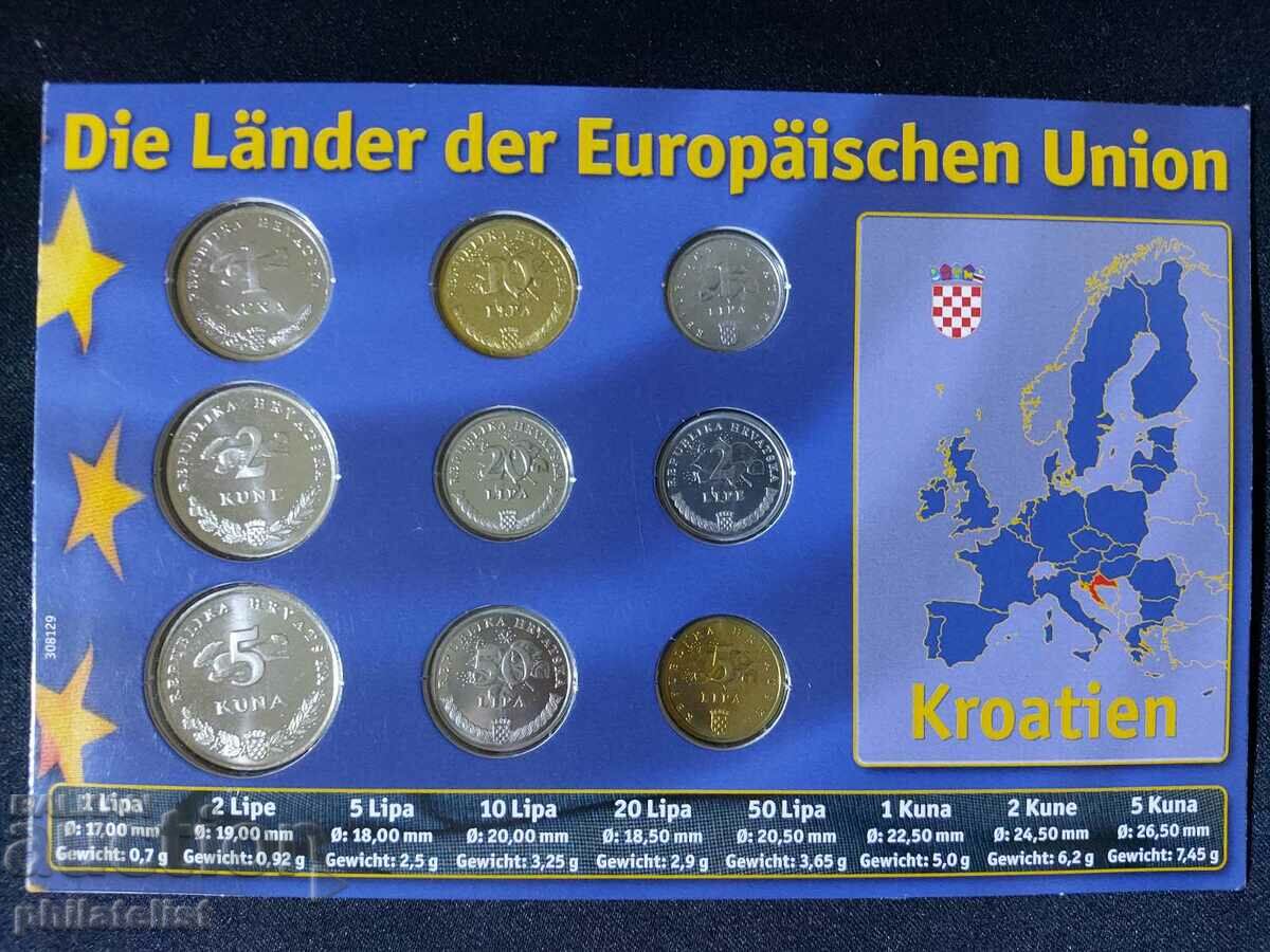 Auction Complete set - Croatia, 9 coins 1997 - 2013 Auction Complete set - Croatia, 9 coins 1997 - 2013