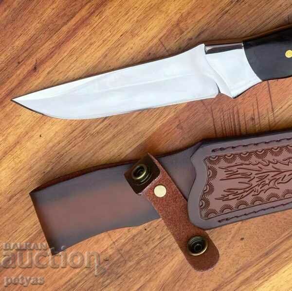 Boutique hunting knife 98x220 mm, leather handle - 6 Boutique hunting knife 98x220 mm, leather handle - 6