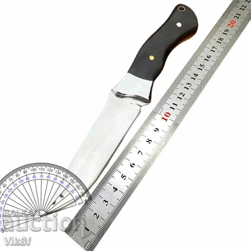 Designer knife DER HUNT- 7cr13mov; 98x220, ebony, leather - 6 Designer knife DER HUNT- 7cr13mov; 98x220, ebony, leather - 6