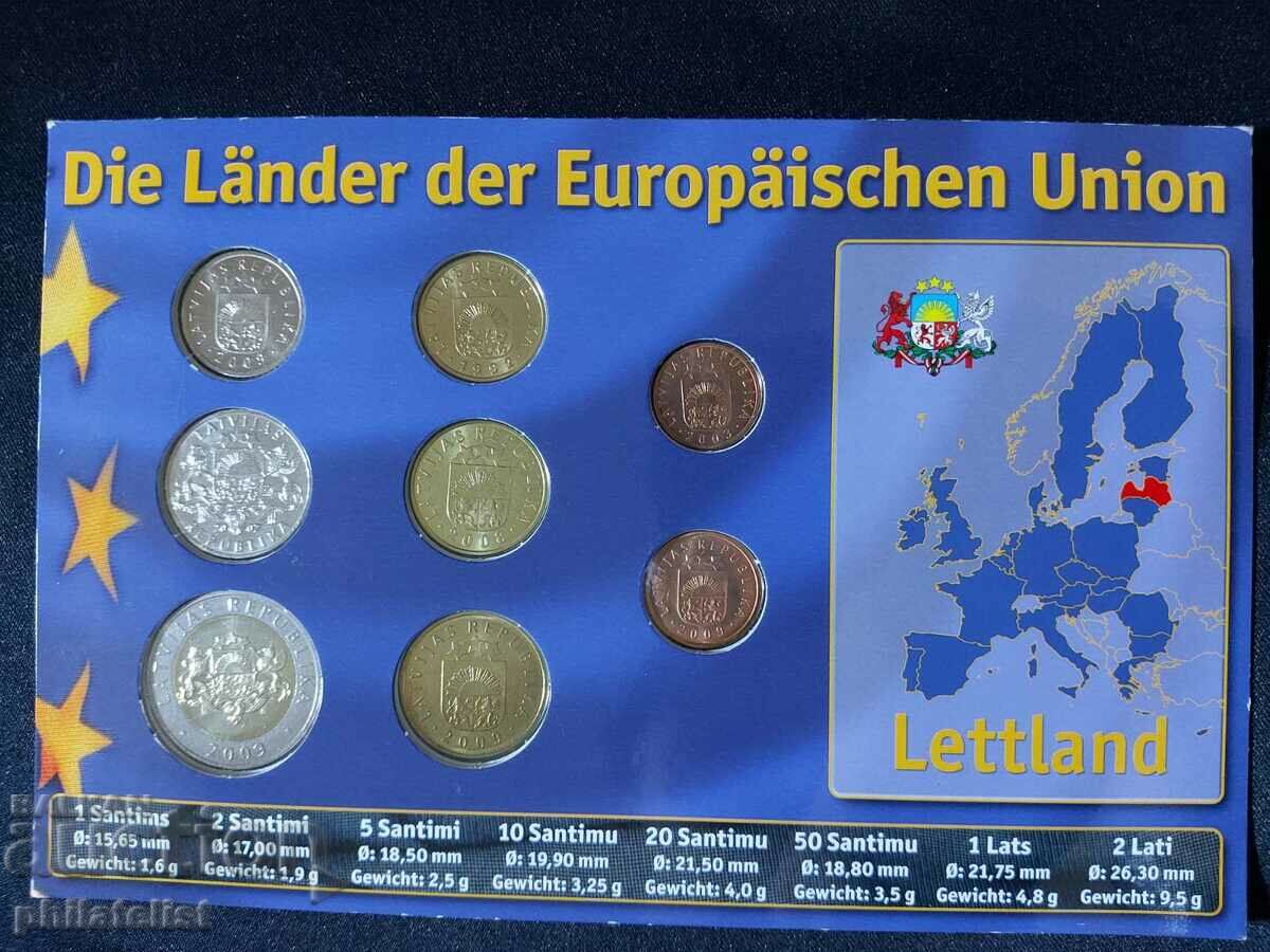 Δημοπρασία Ολοκληρωμένο σετ - Λετονία 1992 - 2009, 8 νομίσματα Δημοπρασία Ολοκληρωμένο σετ - Λετονία 1992 - 2009, 8 νομίσματα