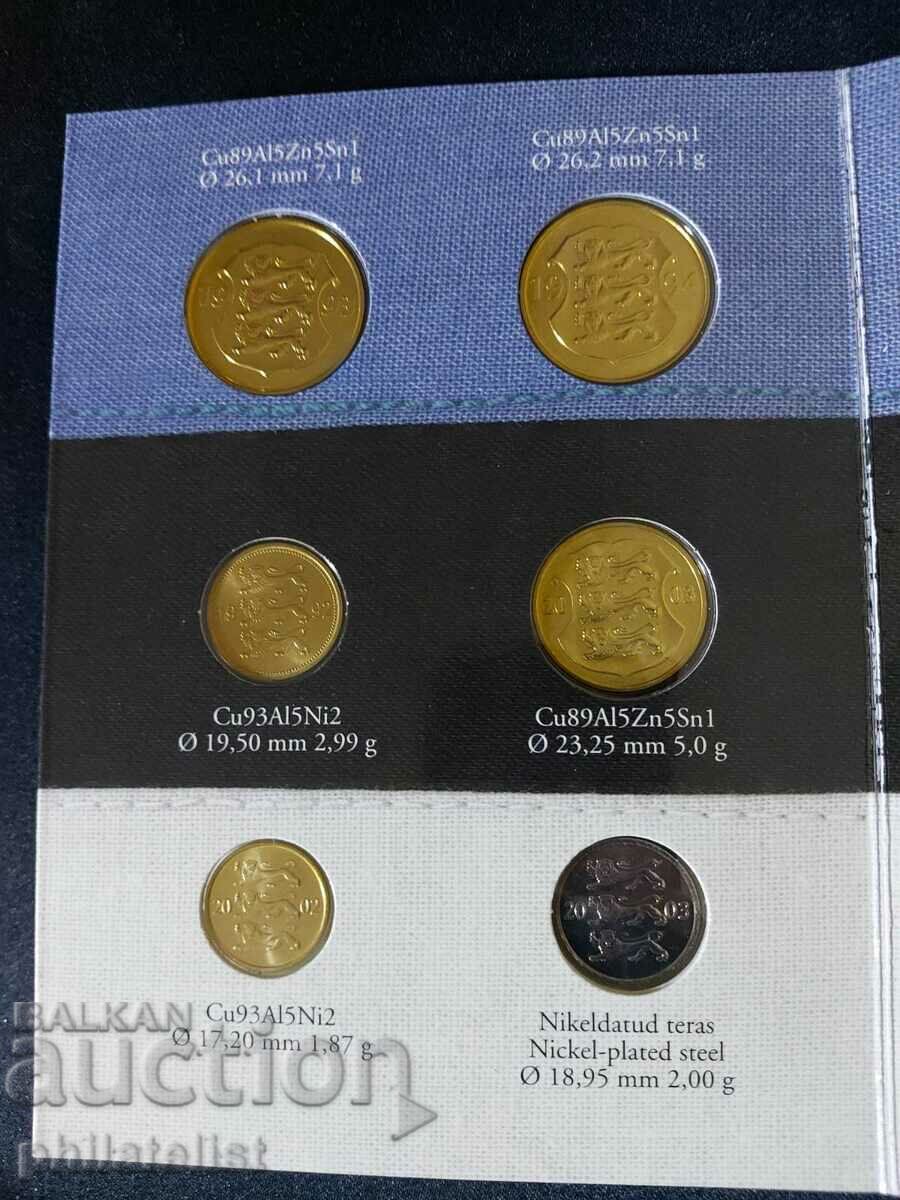 Delivery of Estonia 1992-2003 - Complete set of 6 coins Delivery of Estonia 1992-2003 - Complete set of 6 coins