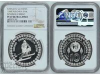 10 лева 1989 Сараево⭐ PF 69  ULTRA CAMEO⭐ NGC ⭐ TOP POP