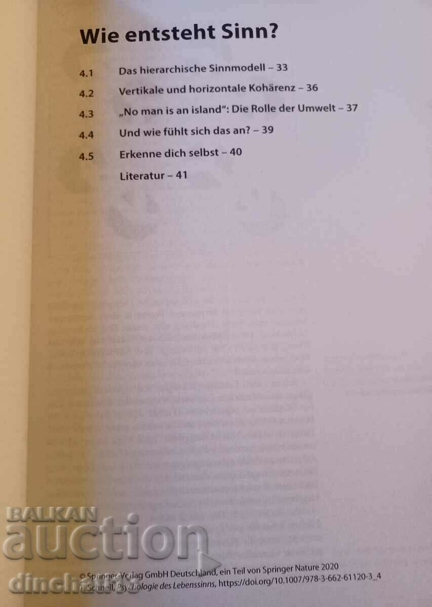 Delivery of Psychologie des Lebenssinns von Tatjana Schnell