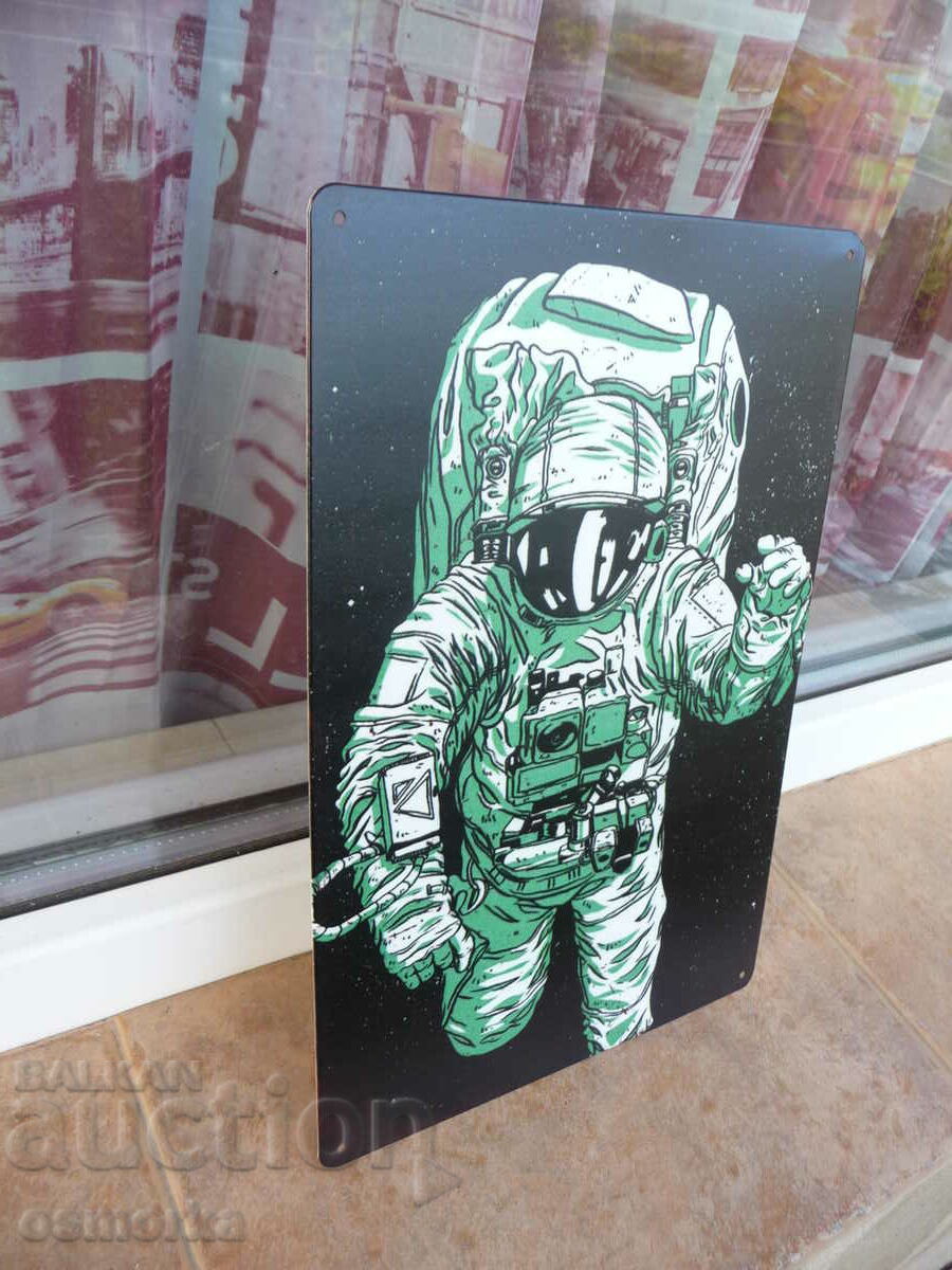 Cosmonaut Astronaut Space Moon Gravity Metal Sign with price 18.00 BGN | € 9.20