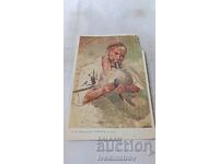 Καρτ ποστάλ I. V. Mrkvichka Gaidara (μελέτη) 1915 Ts K