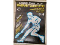 Плакат за тенис състезание Балкантурист'88
