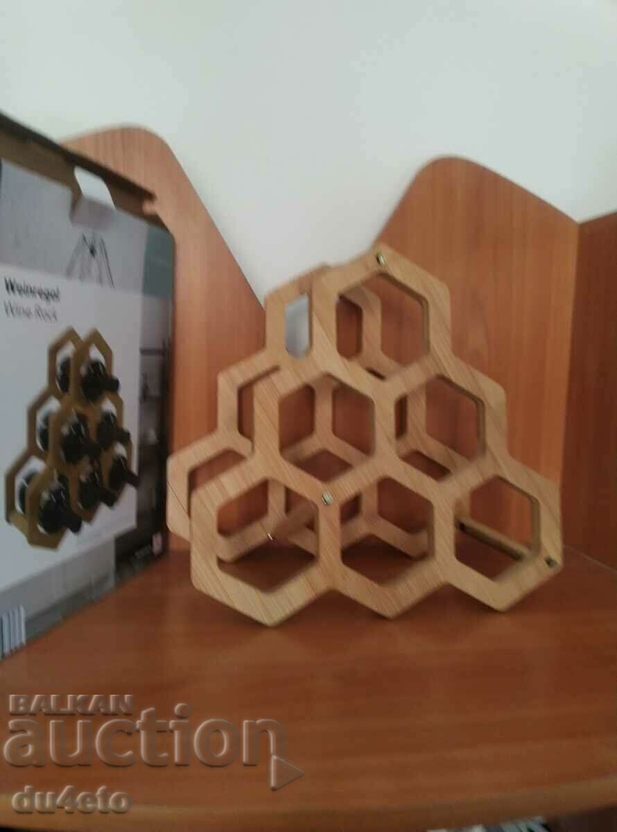 Stand, stand, shelf for wine 6 bottles 37x17.5x36 cm. with price 35.00 BGN | € 17.90 Stand, stand, shelf for wine 6 bottles 37x17.5x36 cm. with price 35.00 BGN | € 17.90