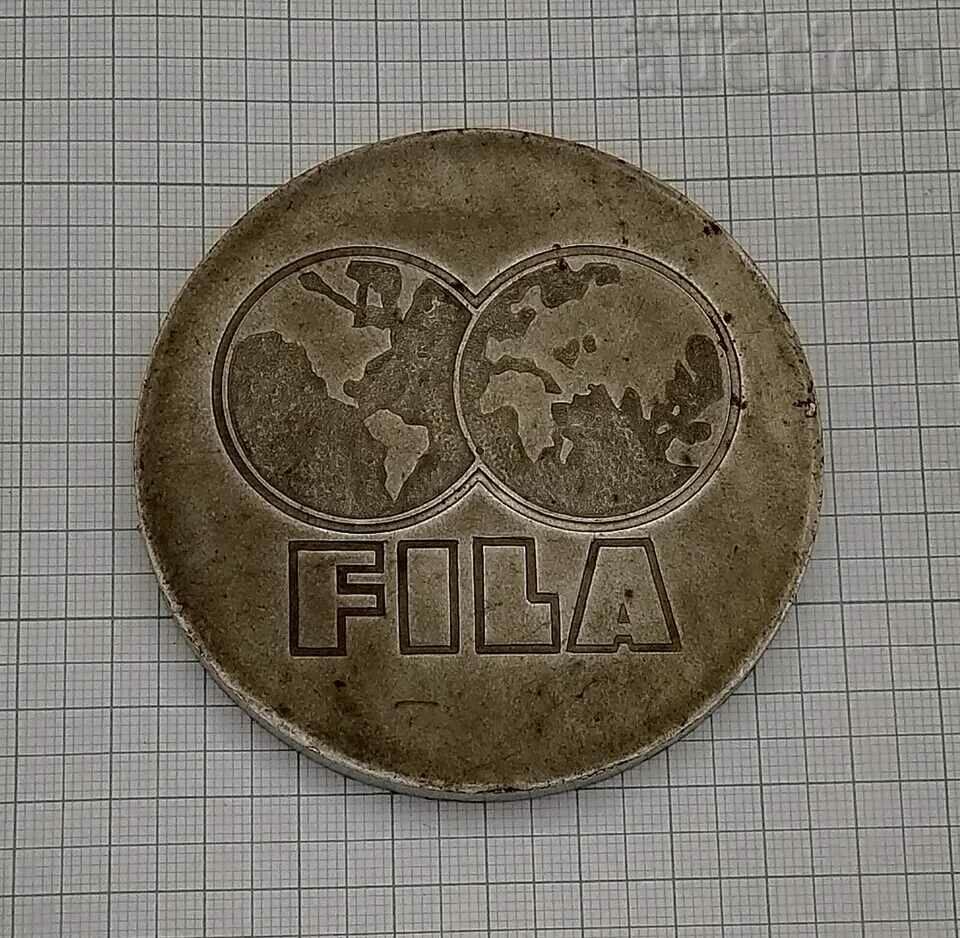 FILA WRESTLING WORLD CHAMPIONSHIP MINSK PLAQUE 1975 with price 25.00 BGN | € 12.78 FILA WRESTLING WORLD CHAMPIONSHIP MINSK PLAQUE 1975 with price 25.00 BGN | € 12.78