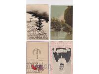 Nederland 4 Old Post card traveled 1904-22