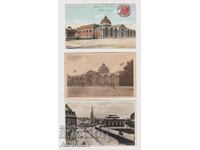 Δανία 3 παλιές ταχυδρομικές κάρτες ταξίδεψαν 1910-37