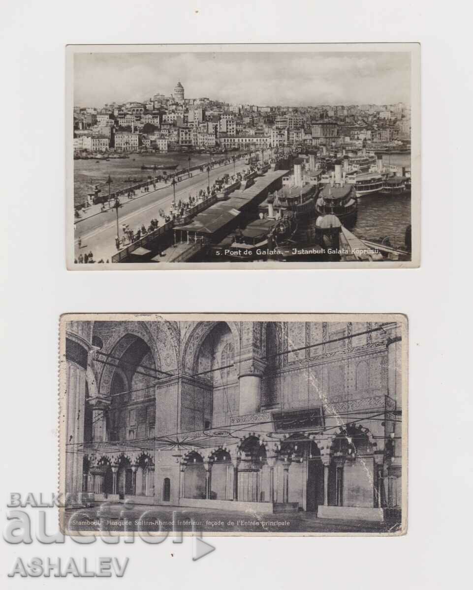 Turkey 2 Old Post card traveled 1933