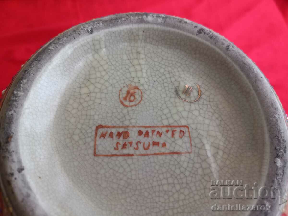 SATSUMA Old Japanese Vase Hand Painted Marked - 6 SATSUMA Old Japanese Vase Hand Painted Marked - 6