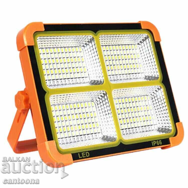 400W Rechargeable Solar Lamp, 448 LEDs and 5 Modes, 15,000