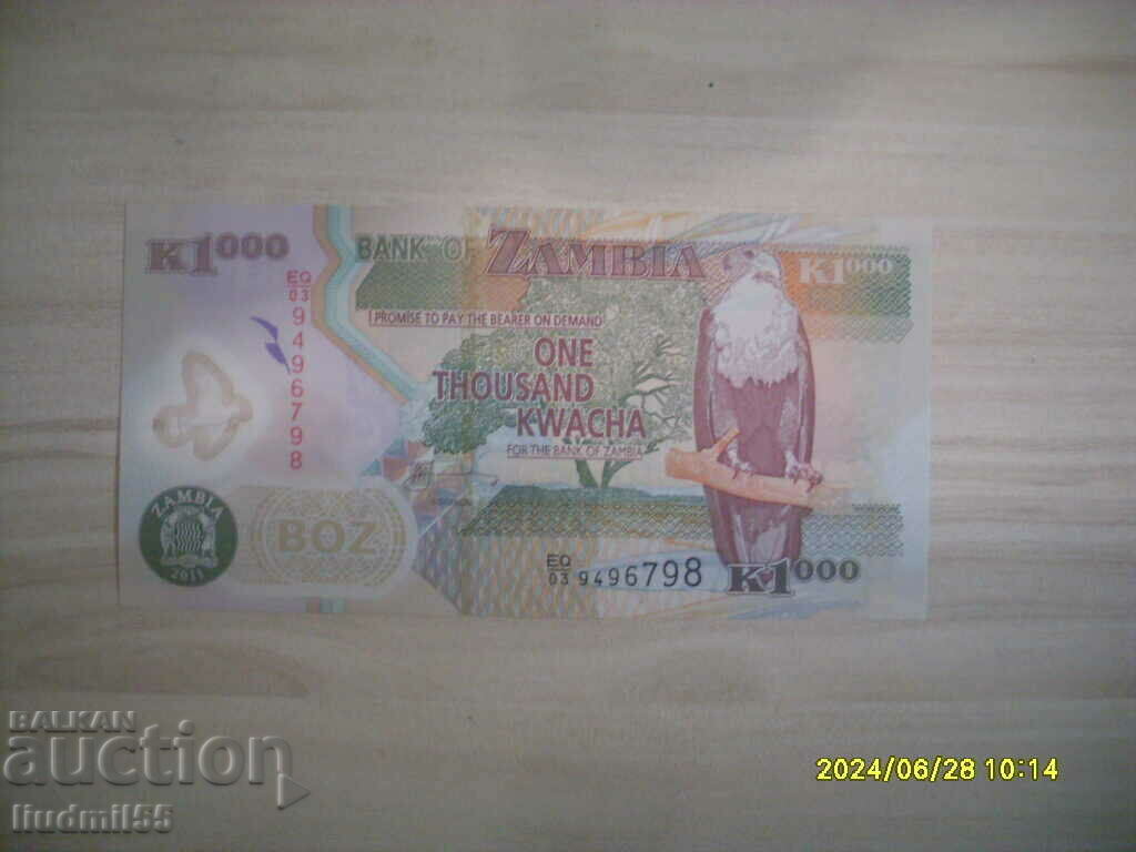 Zambia - 1000 Kwacha | 2011 POLYMER