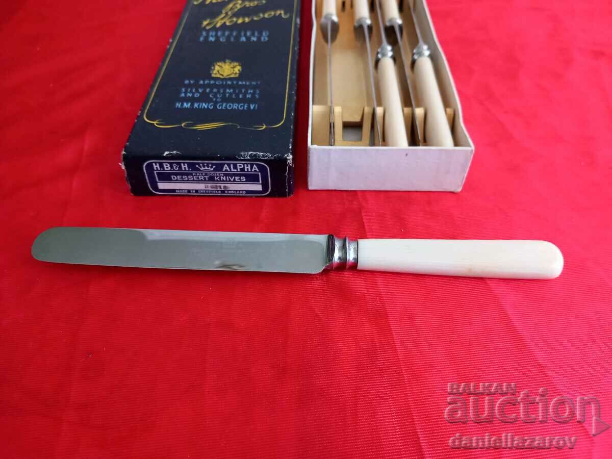 Set of Old Sheffield Knives Sheffield King George VI with price 75.00 BGN | € 38.35 Set of Old Sheffield Knives Sheffield King George VI with price 75.00 BGN | € 38.35