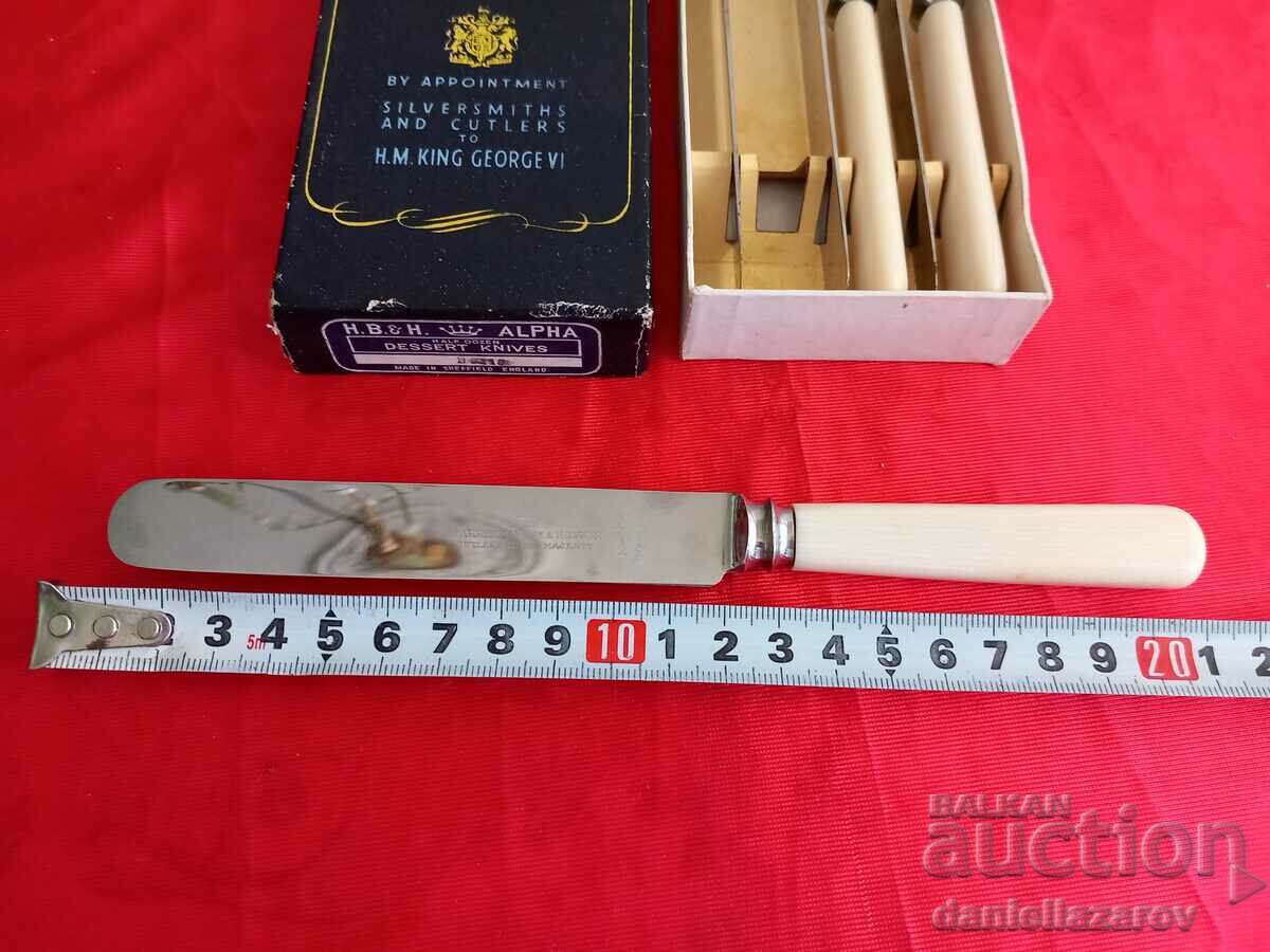 Set of Old Sheffield Knives Sheffield King George VI - 7 Set of Old Sheffield Knives Sheffield King George VI - 7