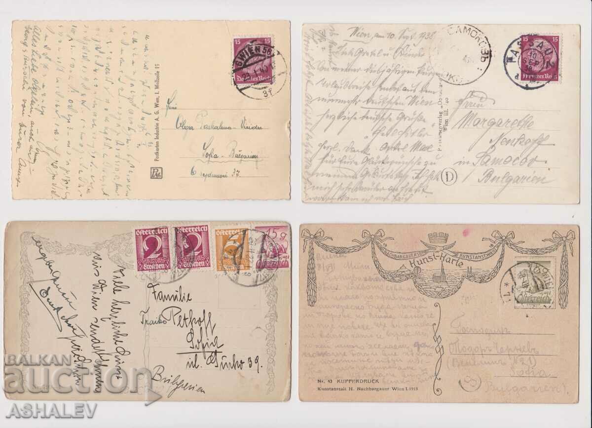 Austria Viena 4 Carte poștală veche călătorită 1927-40 cu preț € 5.00 | 9.78 BGN