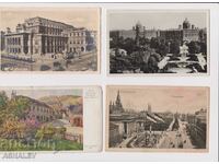 Австрия  Виена   4 Old Post card пътували 1927-40