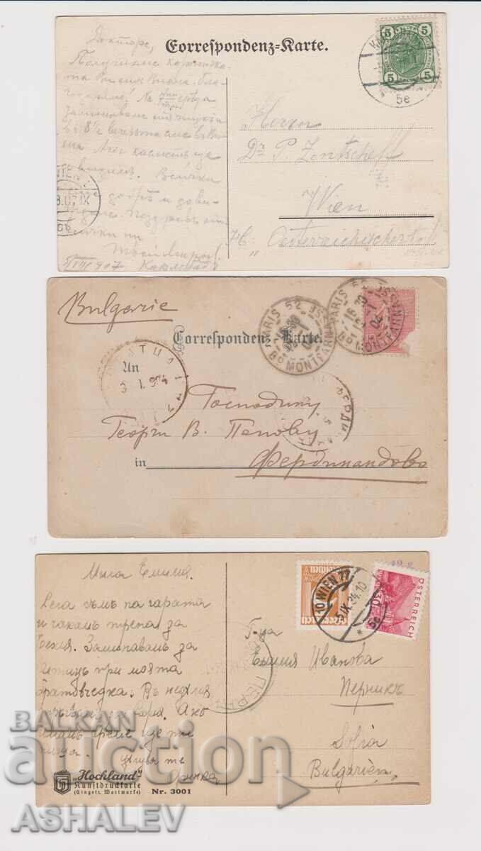 Austria Viena 3 Carte poștală veche călătorită 1904-10 cu preț € 5.00 | 9.78 BGN