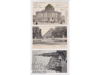 Αυστρία Βιέννη 3 Παλιά Ταχυδρομική κάρτα ταξίδεψε 1904-10