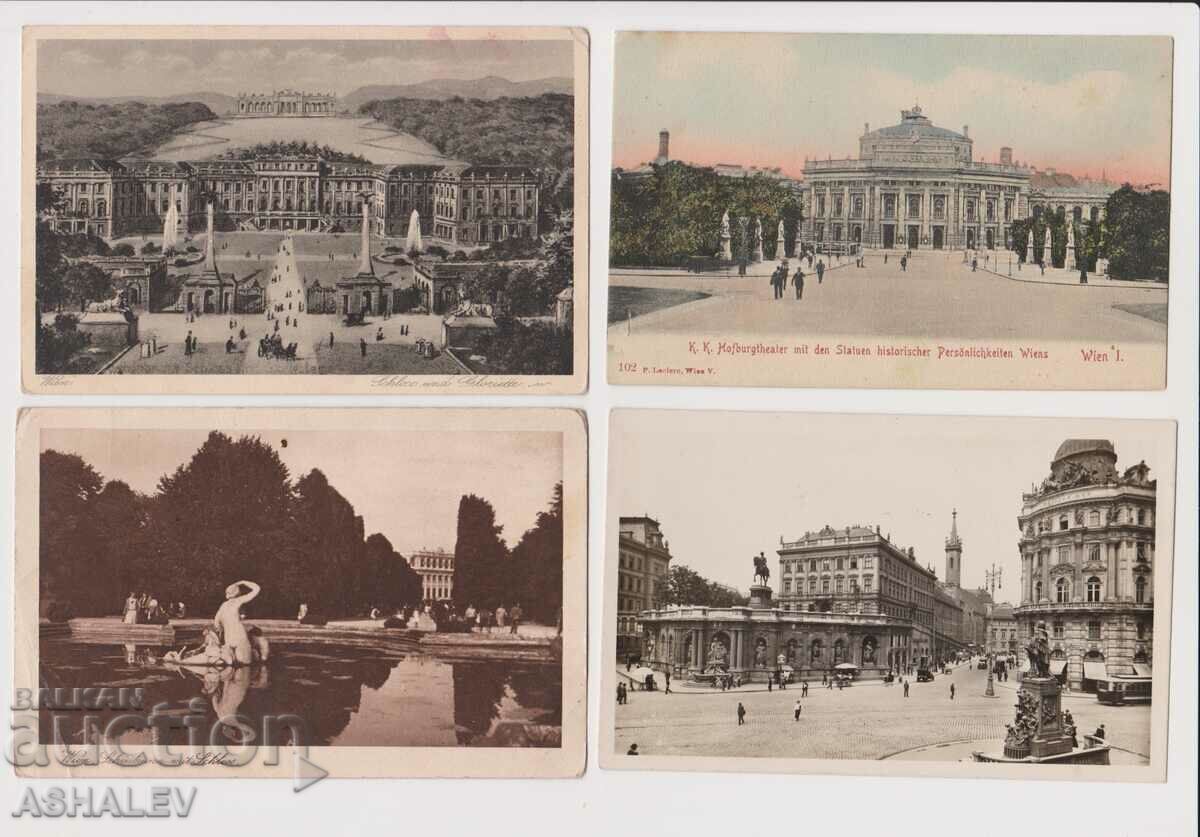 Австрия  Виена   4 Old Post card 1928  чисти