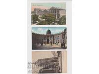 Австрия  Виена   3 Old Post card 1912  чисти