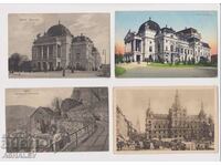 Αυστρία Γκρατς 4 Παλιά Ταχυδρομική κάρτα ταξίδεψε 1913-15