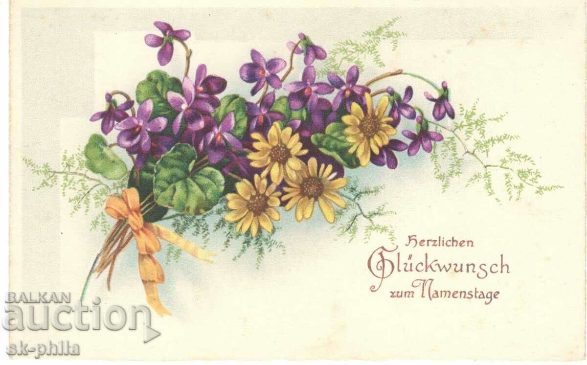 Old card - Greeting - Happy name day!