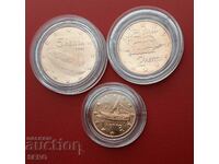Greece-lot 3 euro coins 2007 in capsules