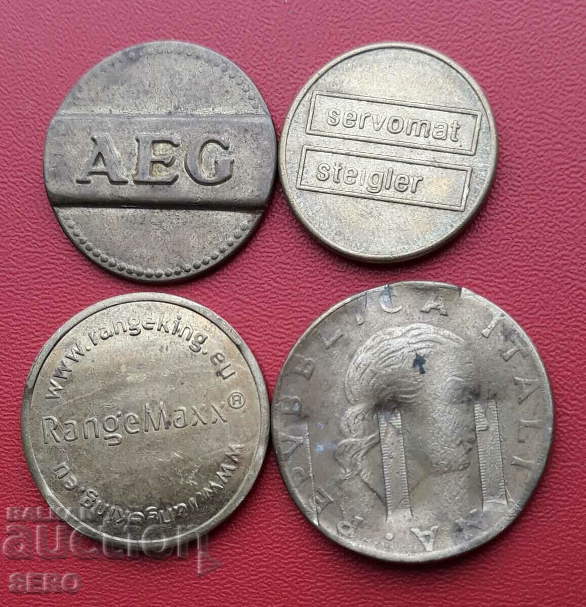 Tokens lot of 4 pieces