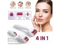 Facial massager, 4 in 1 with three massage rollers