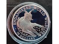Сребро 50 Долара Рис 1990 Застрашени Животни