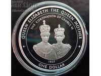 Argint 1 dolar George VI încoronare 1996 Bermuda