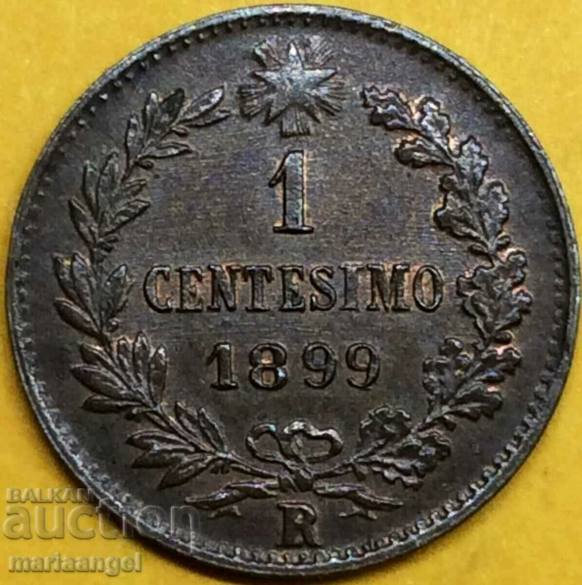 1 centesimo 1899 Ιταλία R - Ρώμη Βασιλιάς Umberto I 3
